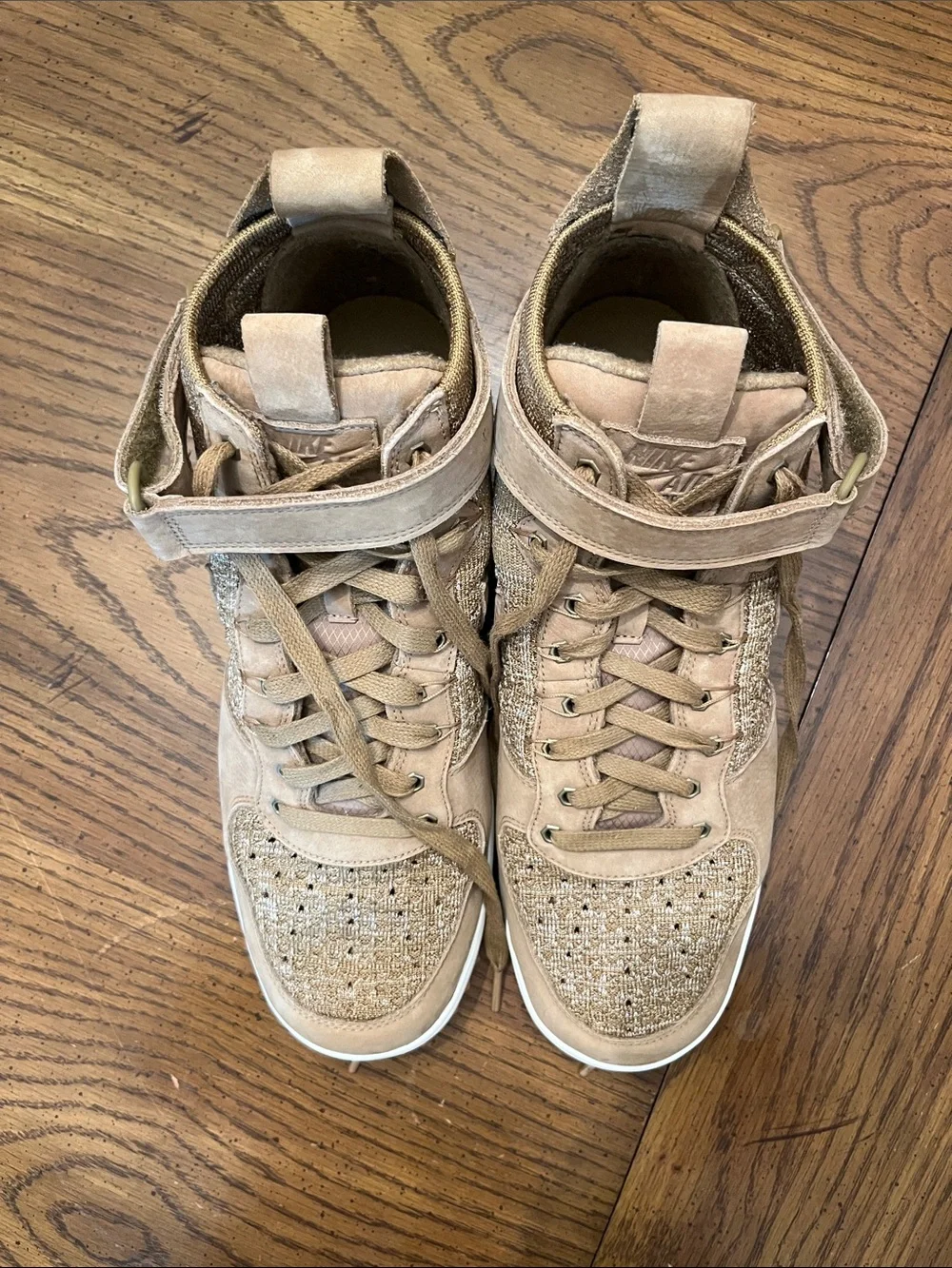 Nike Lunar Force 1 Flyknit Workboots in flax, size 13